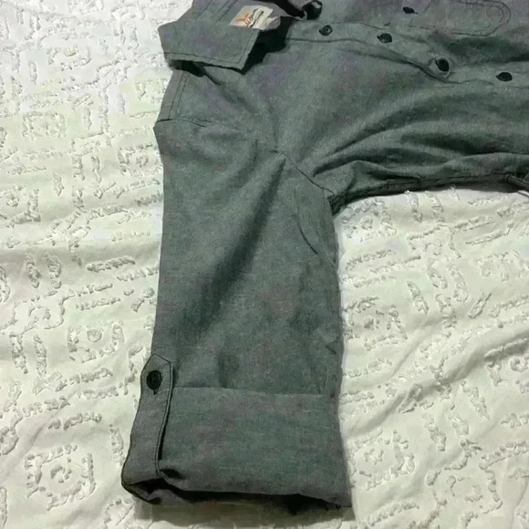 Field &‎ Stream gray cotton shirt dress with tie waist. Women’s size medium - Picture 5 of 10